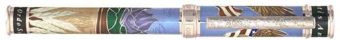 David Oscarson America the Beautiful Azure Blue Fountain Pen